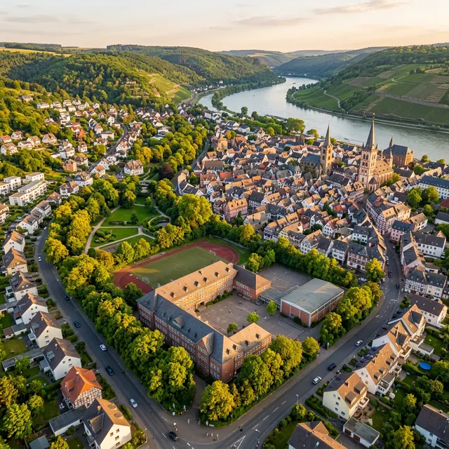 Luftbild einer deutschen Stadt